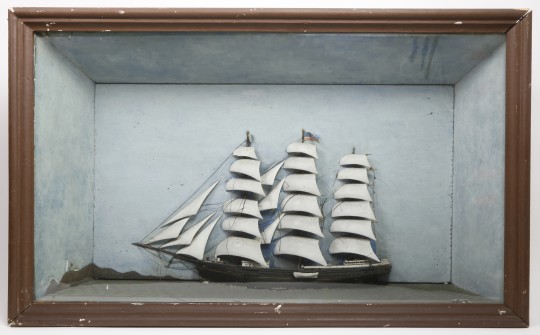 19th Century Carved and Painted Maritime Shadowbox