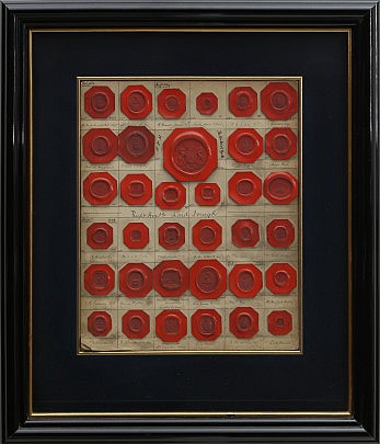 Collection of Red Wax  Seal Impressions