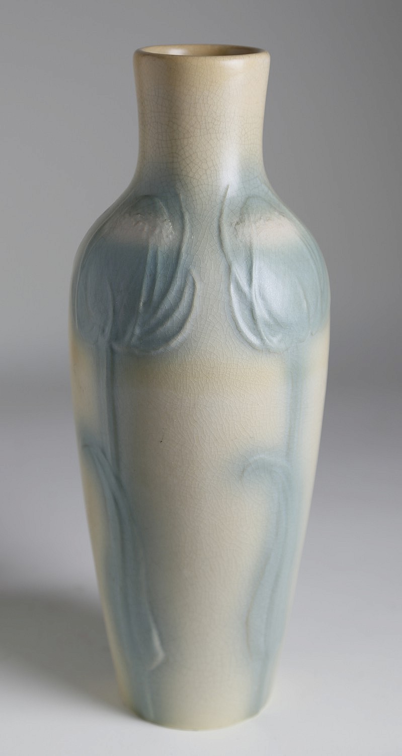 Rookwood Rookwood Pottery Vellum Glaze and Carved Relief Vase Rafael Osona Auctions