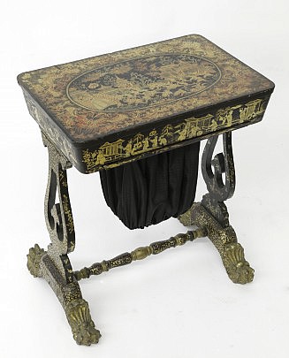 Chinese Export Chinoiserie Sewing Table