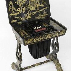 Chinese Export Chinoiserie Sewing Table, circa 1820