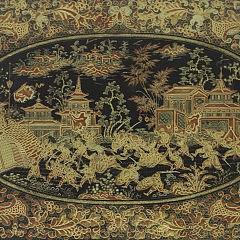 Chinese Export Chinoiserie Sewing Table, circa 1820