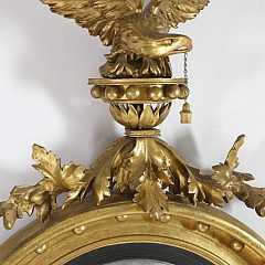 Regency Giltwood Convex Mirror, circa 1810-1820