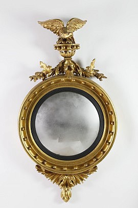 Regency Giltwood Convex Mirror