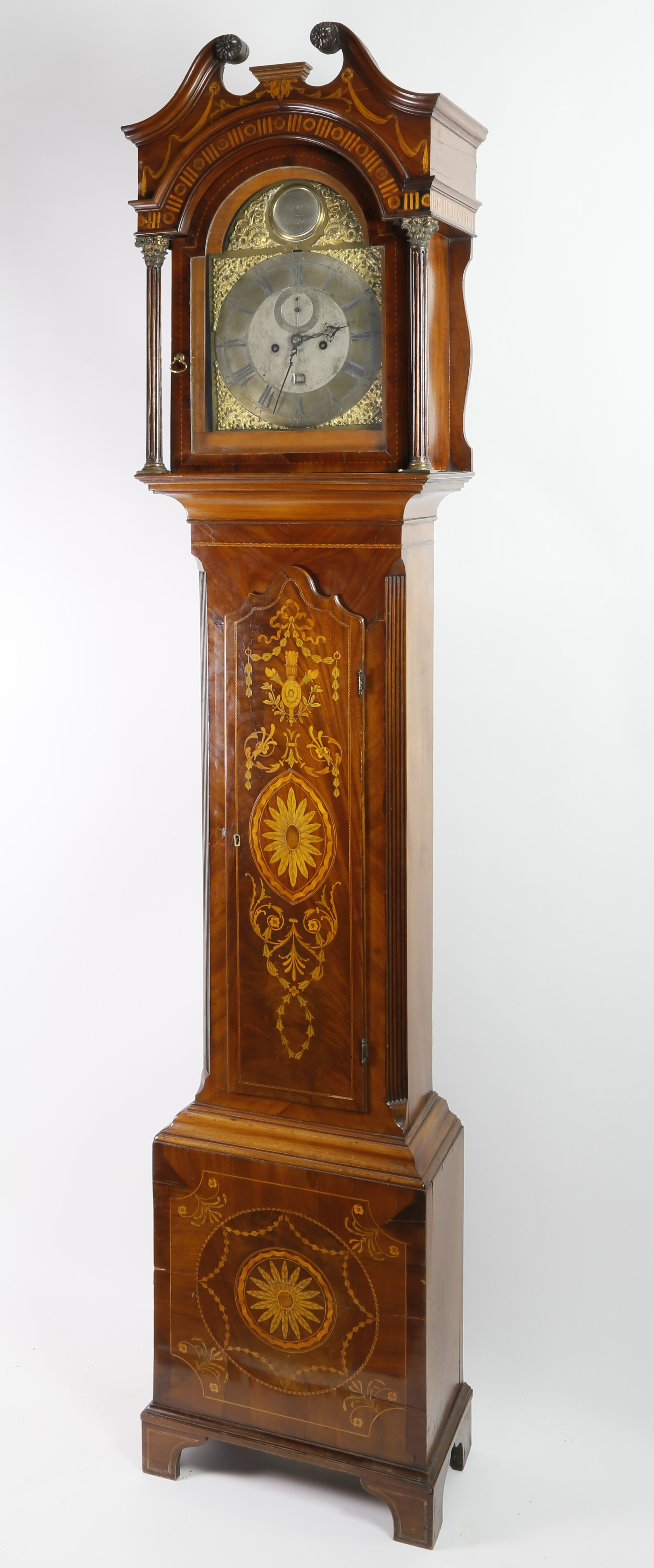 Clock Connolly Clock - Charles Coulon, London George III Mahogany and Marquetry Brass ...