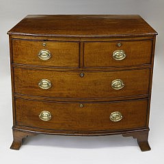 George III Mahogany Bowfront Chest of Drawers