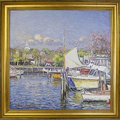 Jan Pawlowski Oil on Canvas Spring - Straight Wharf"