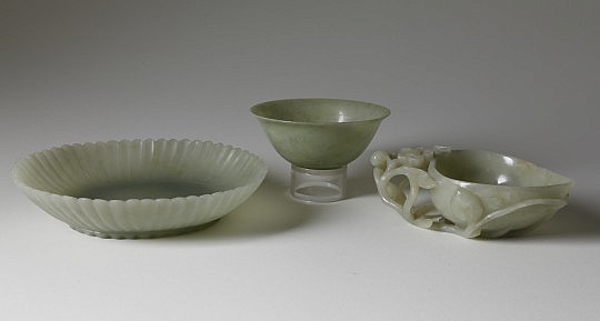 NOVICA 187433 Jade Frangipani 2 Piece Celadon Ceramic Canape Plates NOVICA 187433 Jade Frangipani 2 Piece Celadon Ceramic Canape Plates