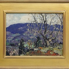 Frank Swift Chase Oil on Canvasboard "Overlook Mountain, Woodstock" signed lower right Frank Swift Chase