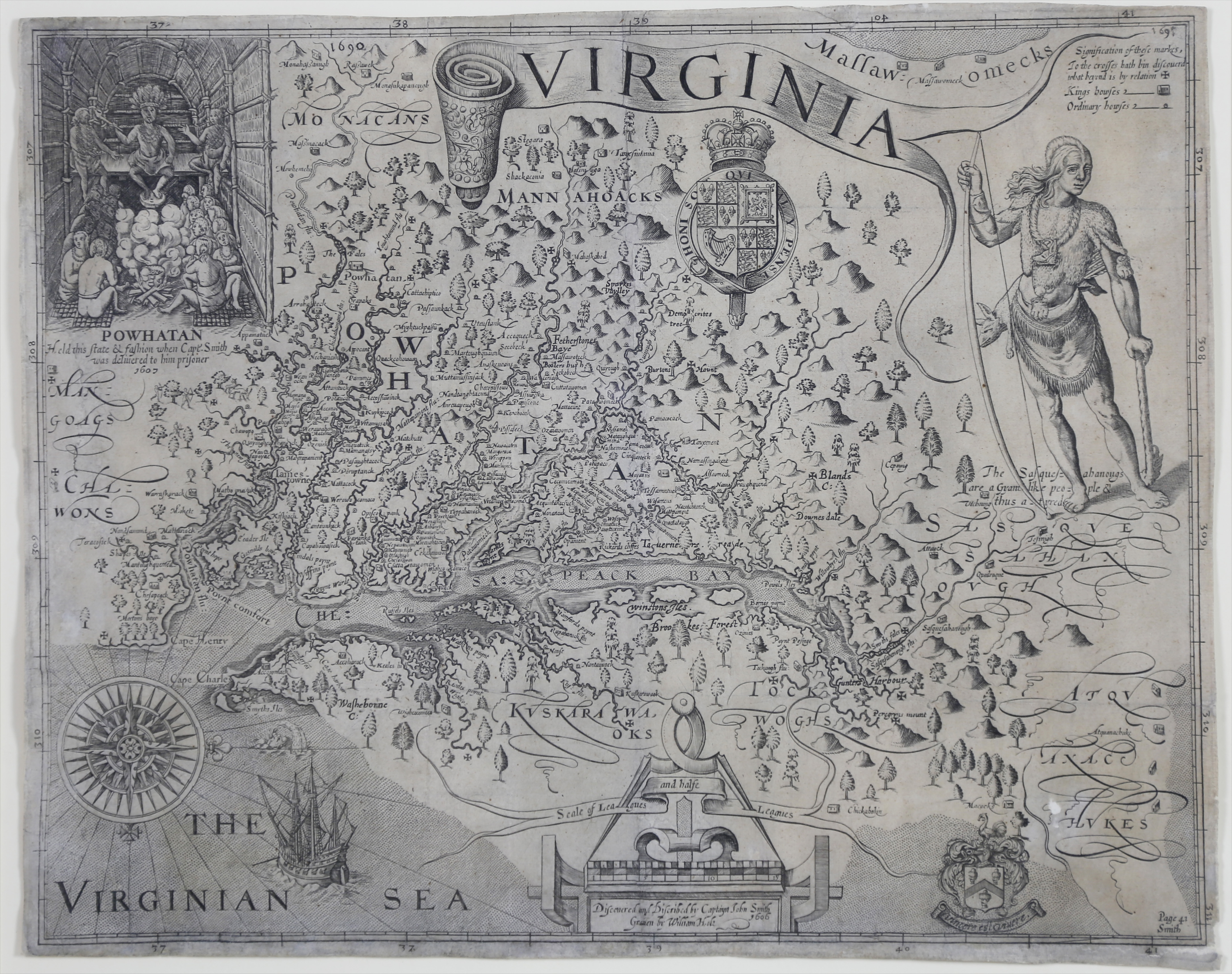 17th century Map of Virginia - Map of Virginia, 17th century ...