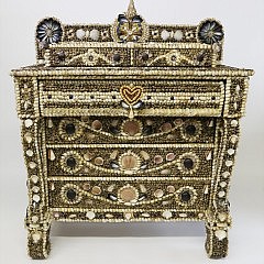 American Shell-Encrusted Chest of Drawers
