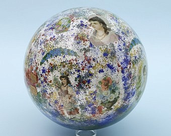 Decalomania Glass Sphere or "Wish Ball"