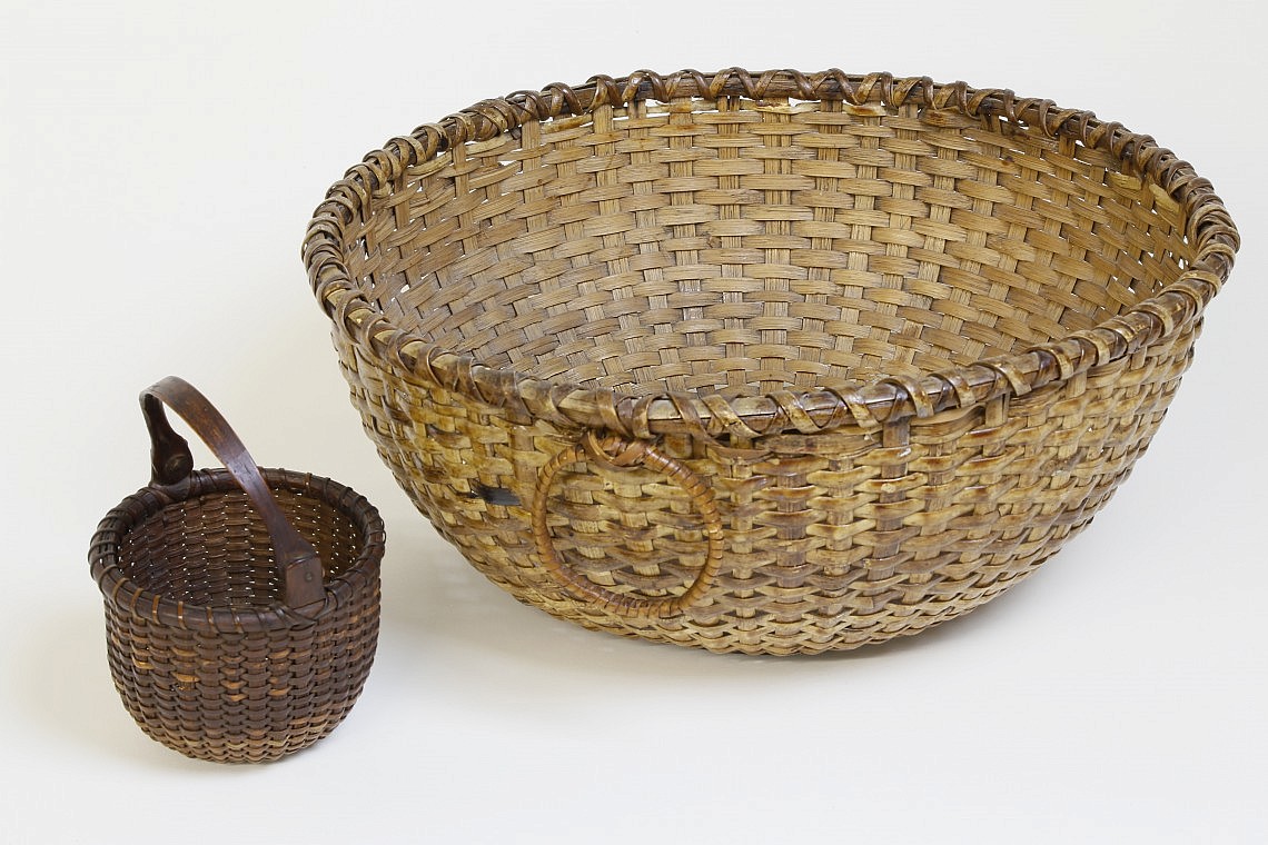 Nantucket Basket Rare Miniature Nantucket Basket and Nantucket Rattan