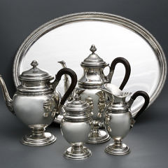 MARIO BUCCELLATI ITALIAN STERLING SILVER FIVE PIECE TEA AND COFFEE SERVICE