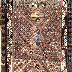 Hand Woven Persian Camel Hair Geometric Carpet Runner