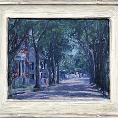 Frank Swift Chase Oil on Canvas “Main Street Nantucket”