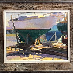 Sam Barber Oil on Masonite "Dry Dock"