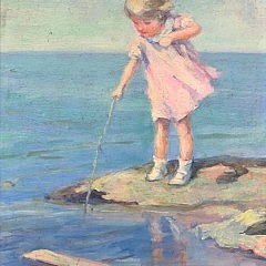 Antoinette Ingus Oil on Artist Board “At the Seashore”