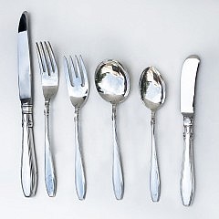 Gorham Sterling Silver 84 Piece Flatware Service in The Nocturne Pattern