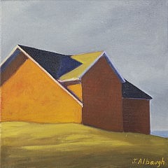 Joan P. Albaugh Oil on Canvas “Barn in the Grass”