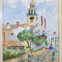 Anne Mellon Old South Tower Watercolor