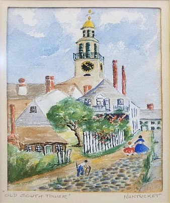 Anne Mellon Old South Tower Watercolor