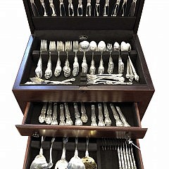Gorham Sterling Silver Flatware Service in the Melrose Pattern