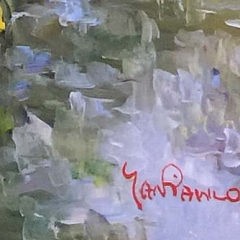 Jan Pawlowski Oil on Canvas “Bearded Irises and Dory”