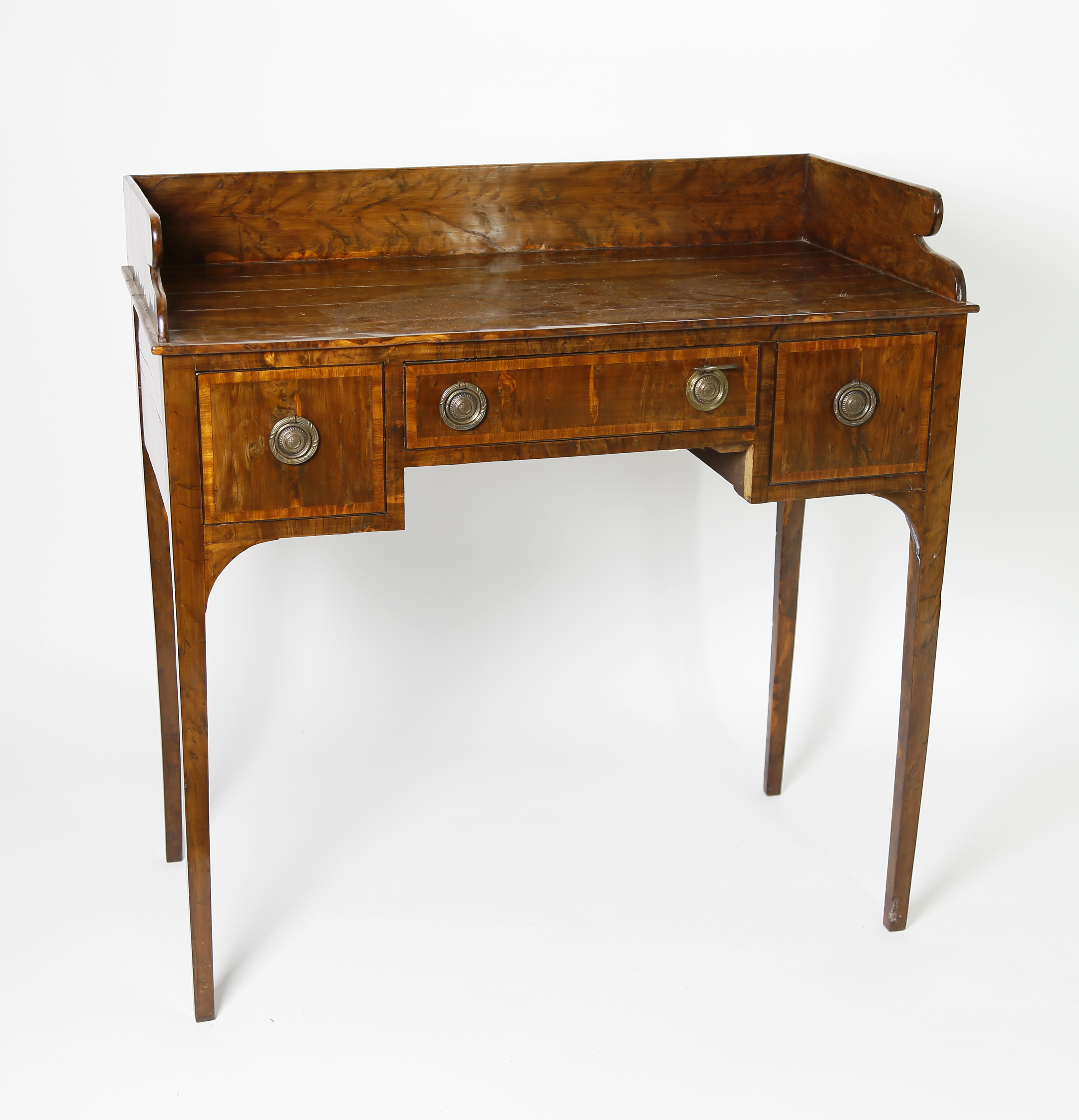 Burlwood Writing Table - English Burlwood Writing Table, circa 1800 ...