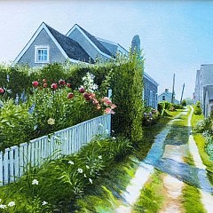 Yasemin Tomakan Oil on Canvas “Pathway, ‘Sconset, Nantucket”