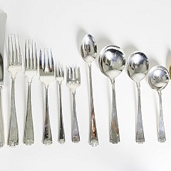 Gorham Sterling Silver Flatware Service for 12 in the “Etruscan” Pattern