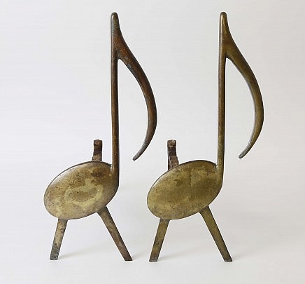 Music Note Andirons