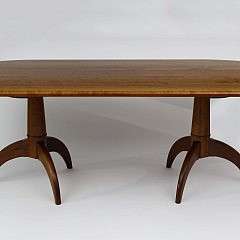 Stephen Swift Double Pedestal Cherry Dining Table