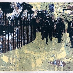 Jack Perlmutter Color Lithograph “City Park”