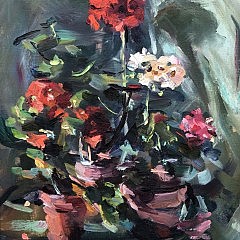 Andrew Shunney Oil on Canvas “Floral Still Life”