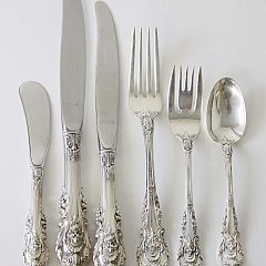 Wallace Sterling Silver Flatware Service in the “Sir Christopher” Pattern