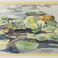 Jeannette Carl Watercolor on Paper "Lily Pads"