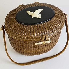 Jose Formoso Reyes Friendship Basket with Ebony Top and Ivory Seagull