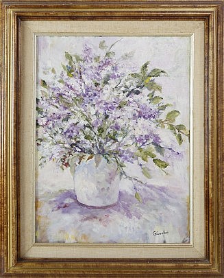 Peter Guarino oil on canvas Floral Still LIfe