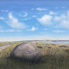 Alan Eddy Oil on Canvas “A View from Altar Rock, Nantucket”