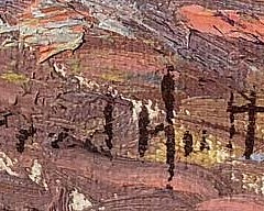 Alfred Hutty Oil on Artist Board “Golden Maples, Woodstock, New York”
