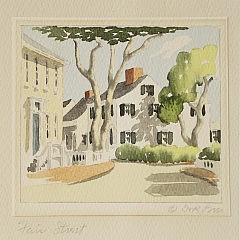 Doris and Richard Beer Watercolor "Fair Street"