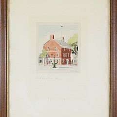 Doris and Richard Beer Miniature Nantucket Watercolor “Old Customs House”