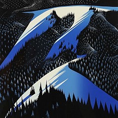 Eyvind Earle Limited Edition Mountain Lithograph