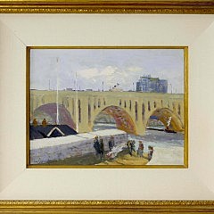 James Harrington Oil on Canvas “View of Washington, DC Bridge”