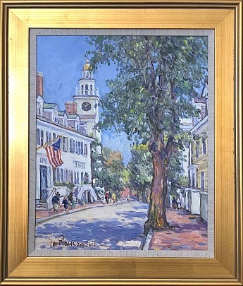 Jan Pawlowski OIl on Canvas "Down Orange Street"