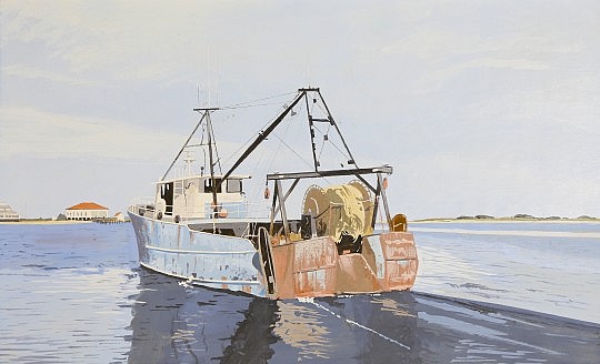 John Austin Tempera on Artist Board "Blue Dragger"