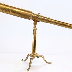 Brass Tabletop Tripod Telescope, Height 15 in.