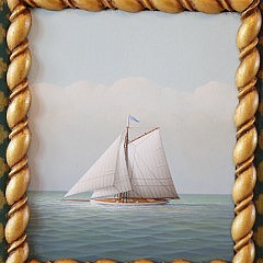 George Nemethy Oil on Board “Schooner”