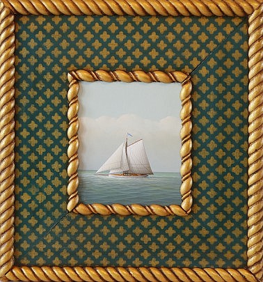 George Nemethy (b. 1952) Oil on Board "Schooner", initialed lower left